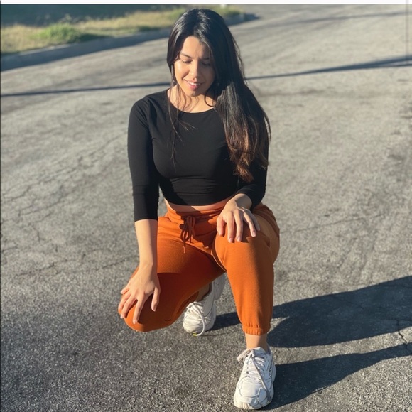 Orange/Brown Sweatpants - Picture 2 of 7